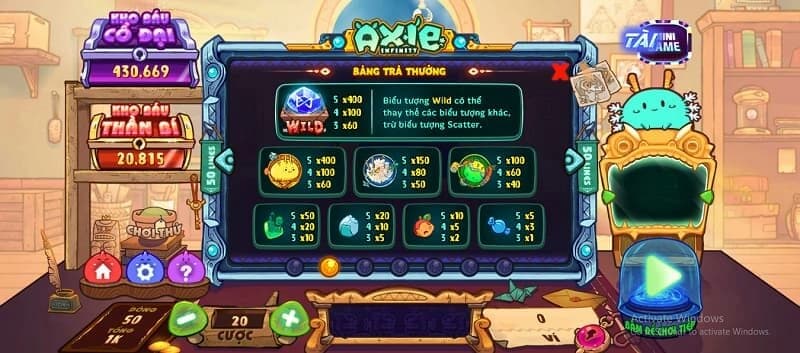 Nổ hũ Axie SClub88: Giàu trong nháy mắt với 50 paylines 3 Hệ số trả thưởng Axie cao